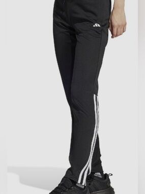 NWT adidas Women's Sereno Cut 3-Stripes Slim Tapered Black Pants JH3702 $45